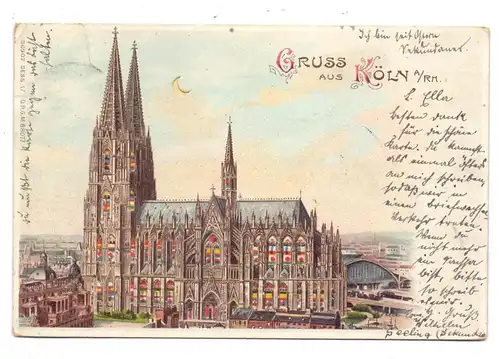 5000 KÖLN, Kölner Dom, 1902, Halt gegen das Licht / hold to light
