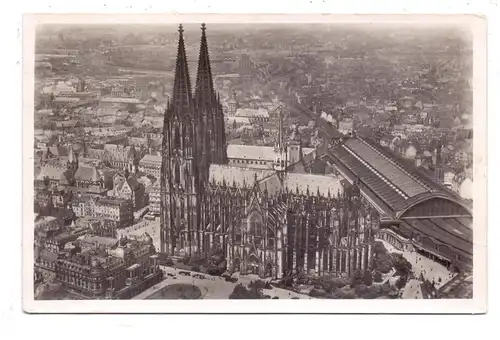 5000 KÖLN, Kölner Dom, Luftaufnahme mit Hauptbahnhof