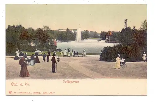 5000 KÖLN, Volksgartenweiher, belebte Szene, Trenkler-Leipzig, 1905