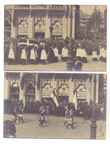 5000 KÖLN, Trauerzug Beisetzung Kardinal Fischer, 2 Photo-AK 1912