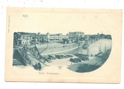 5000 KÖLN, Hafen, Drehbrücke, ca. 1905, Schaar & Dathe - Trier