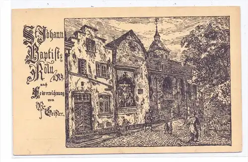 5000 KÖLN, Kirchen, St. Johann Baptist, nach Federzeichnung von R. Geißler
