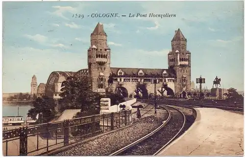 5000 KÖLN, Eisenbahn-Brücke, Hohenzollern-Brücke, franz. Besatzungszeit