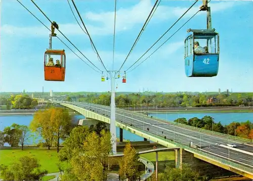 5000 KÖLN - RIEHL - DEUTZ, Rheinseilbahn, Zoobrücke