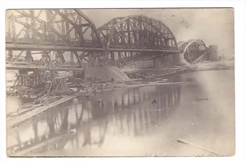 5000 KÖLN, Hohenzollernbrücke, Zerstörungen 2. Weltkrieg, Photo-AK