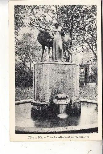 5000 KÖLN, Volksgarten, Tierschutz-Denkmal, 1918