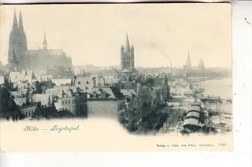 5000 KÖLN, Leystapel, am Rheinufer Krefelder Bahnhof, ca. 1900