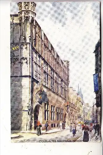 5000 KÖLN, Künstler-Karte Charles Flower, Altes Caufhaus Gürzenich, Tuck, 1908