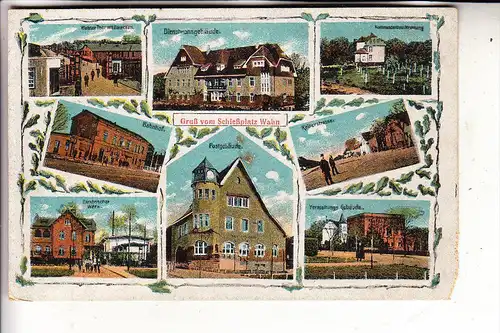 5000 KÖLN - PORZ - WAHN, Wahner Heide, Schießplatz, Mehrbild, 1922, runde Ecke