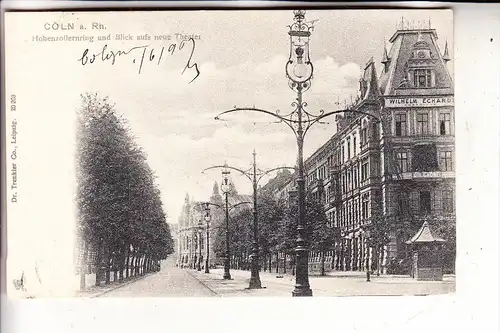 5000 KÖLN, Hohenzollernring, Blick auf das neue Theater, 1907, Trenkler-Leipzig