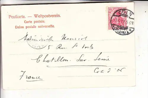 5000 KÖLN, Hohenzollernring, Blick auf das neue Theater, 1907, Trenkler-Leipzig