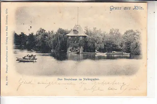 5000 KÖLN, Volksgarten, Bootshaus, 1901