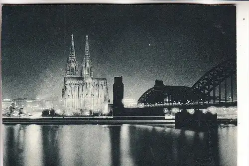 5000 KÖLN, Hohenzollernbrücke und Kölner Dom, 1961, Garloff - Magdeburg