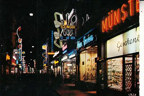 5000 KÖLN, Hohe Strasse bei Nacht