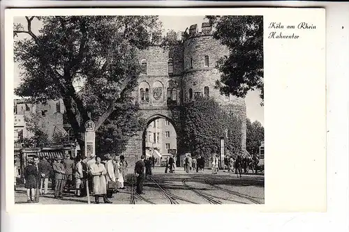 5000 KÖLN, Hahnentor, Strassenbahnhaltestelle, 1953