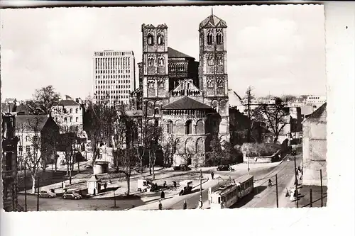 5000 KÖLN, Gereonskirche & Umgebung, Strassenbahn, noch gut erkennbare Kriegsschäden