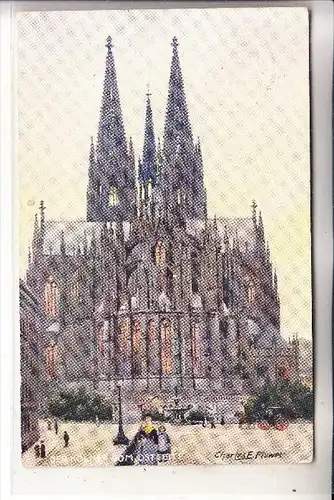 5000 KÖLN, KÖLNER DOM, Künstler-Karte Charles Flower, Tuck