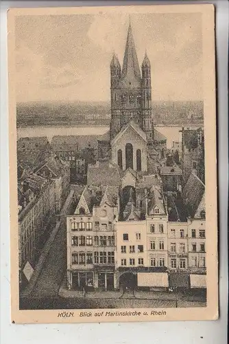 5000 KÖLN, Altstadt, Blick auf die Martinskirche, 1912