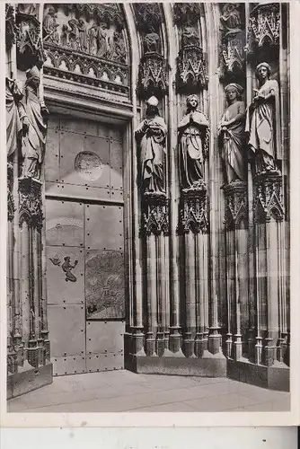 5000 KÖLN, KÖLNER DOM, die neue Tür von Prof. Matarè, 1956