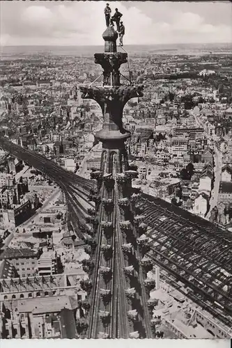 5000 KÖLN, KÖLNER DOM, Bau an den Blitzableitern, 1954