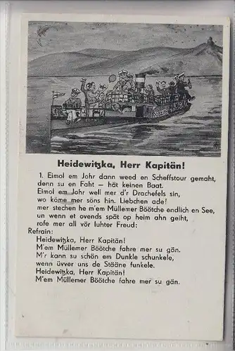 5000 KÖLN, KARNEVAL, Karl Berbuer "Heidewitzka Herrr Kapitän", Liederkarte 1923