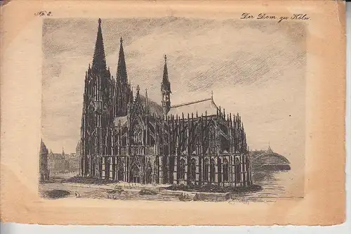 5000 KÖLN, KÖLNER DOM, Kupferstich, ca. 1905