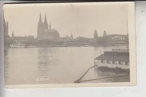 5000 KÖLN - DEUTZ, Photo-AK mit Rhein-Badeanstalt