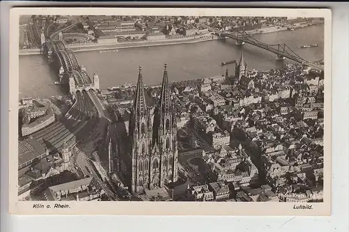 5000 KÖLN, Kölner Dom & Umgebung, Luftaufnahme, 1935, Kratz-Verlag # 641