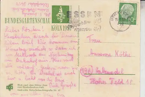 5000 KÖLN, EREIGNIS, Bundesgartenschau 1957, Nr. 61