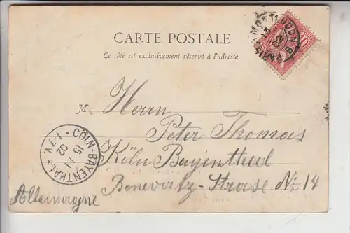 5000 KÖLN, POSTGESCHICHTE, Ankunfts-Stempel CÖLN-BAYENTHAL, 1902