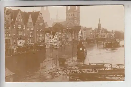 5000 KÖLN, EREIGNIS, Hochwasser 1930, Rheinufer am Köln-Düsseldorfer-Anlager