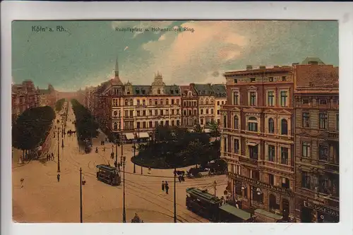 5000 KÖLN, Rudolfplatz und Hohenzollern Ring, 1911, Strassenbahn - Tram