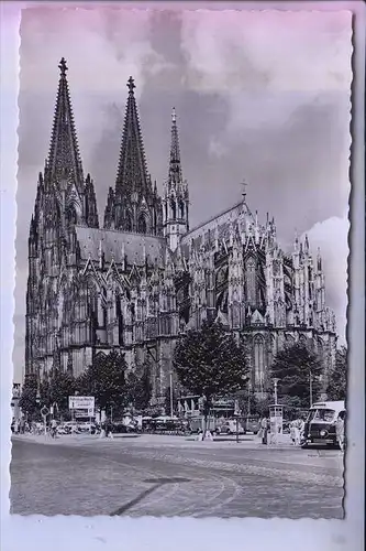 5000 KÖLN, KÖLNER DOM, Parkplatz Ostseite 50er Jahre