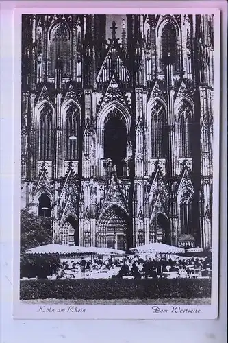 5000 KÖLN, KÖLNER DOM, Dom Westseite, Zerstörungen aus dem 2.Weltkrieg noch erkennbar