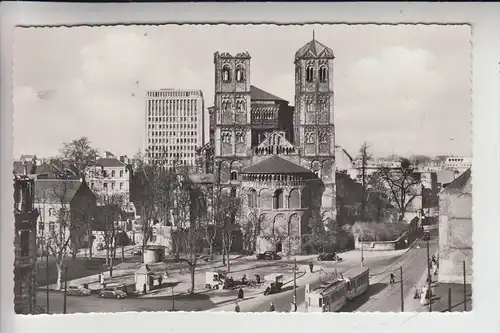 5000 KÖLN, Gereonskirche & Umgebung mit noch sichtbaren Kriegsschäden , Strassenbahn-Tram