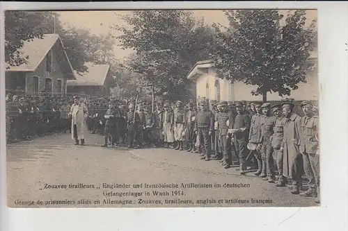 5000 KÖLN - PORZ - WAHN, Engl. & franz. Artilleristen im Gefangenenlager, 1914
