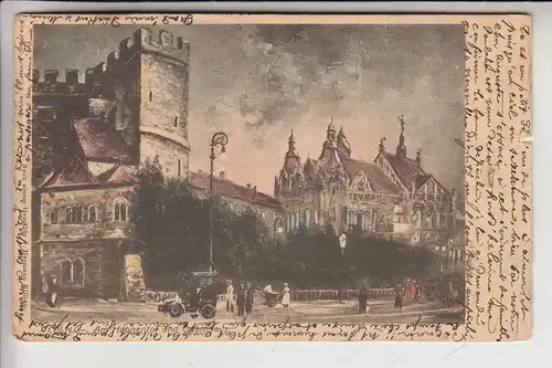 5000 KÖLN, Hahnentor und Opernhaus - Künstler-Karte Hermann Killian, 1908