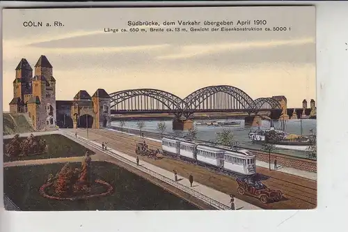 5000 KÖLN, KÖLN-BONNER-EISENBAHN an der Südbrücke, 1910