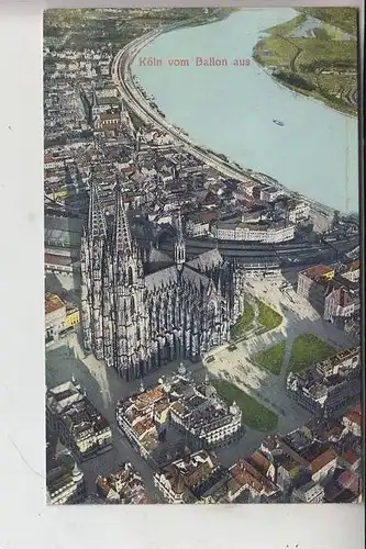 5000 KÖLN, Ballonaufnahme Kölner Dom & Umgebung, COLOR