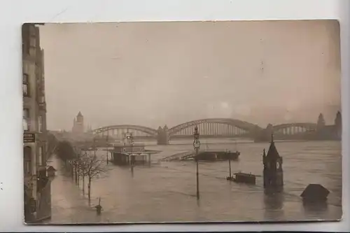 5000 KÖLN, EREIGNIS, Hochwasser Rheinufer, 1925, Photo-AK