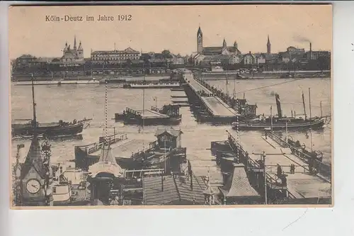 5000 KÖLN, Blick auf Deutz im Jahre 1912 - Schwimmbrücke