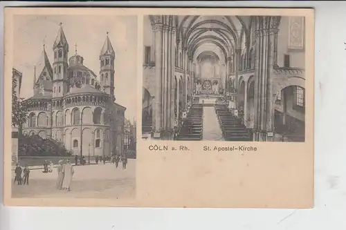 5000 KÖLN, St.Aposteln-Kirche, Mehrbildkarte 1912