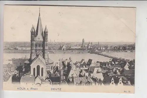 5000 KÖLN - DEUTZ, Blick von Deutz, Eckdruckstellen v. Album