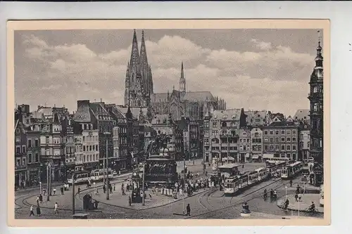 5000 KÖLN, Heumarkt, 1943, Strassenbahn - Tram, Verlag: Hoursch & Bechstedt