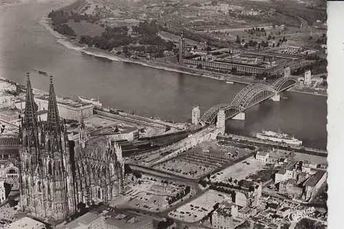 5000 KÖLN, Luftaufnahme 1954, gut erkennbare Kriegsschäden