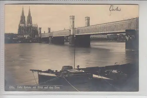 5000 KÖLN, Feste Brücke mit Blick auf den Dom 1904