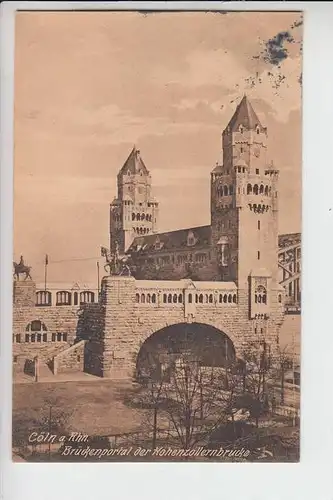 5000 KÖLN, Brückenportal der Hohenzollernbrücke 1913