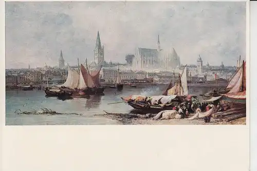 5000 KÖLN, Künstler-Karte J.Webb 1872, Stadtansicht, Kölnisches Stadtmuseum