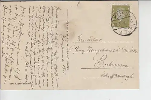 5000 KÖLN, POSTGESCHICHTE, ZWEIKREISSEGMENTSTEMPEL, KÖLN-SÜLZ 17.5.32
