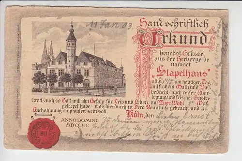 5000 KÖLN, Stapelhaus 1903